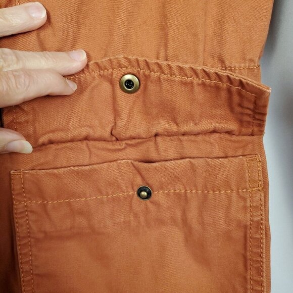 Madewell Womens Utility Jacket XS Burnt Orange Full Zip Lightweight Pockets - Picture 8 of 15